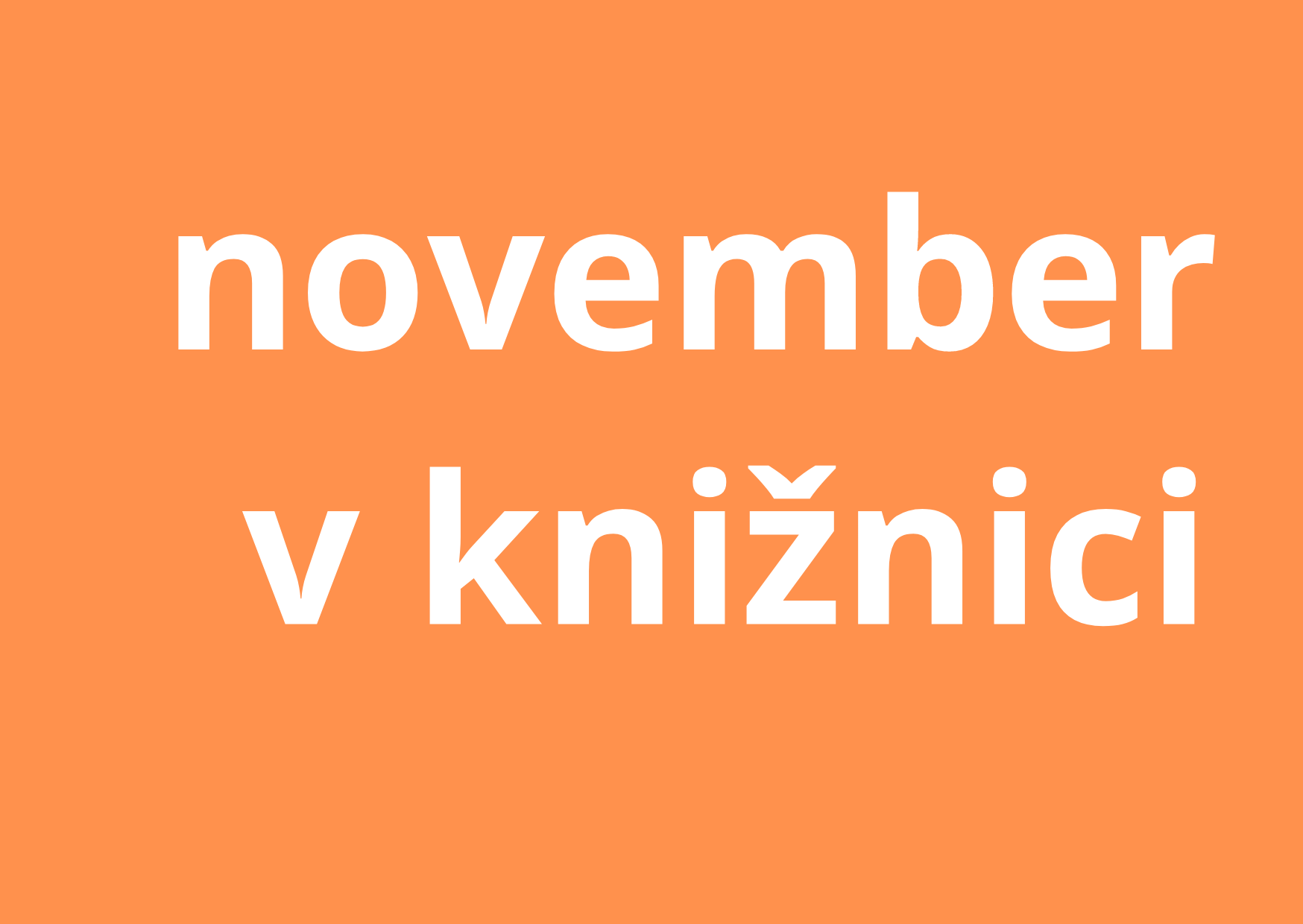 Novembrové podujatia